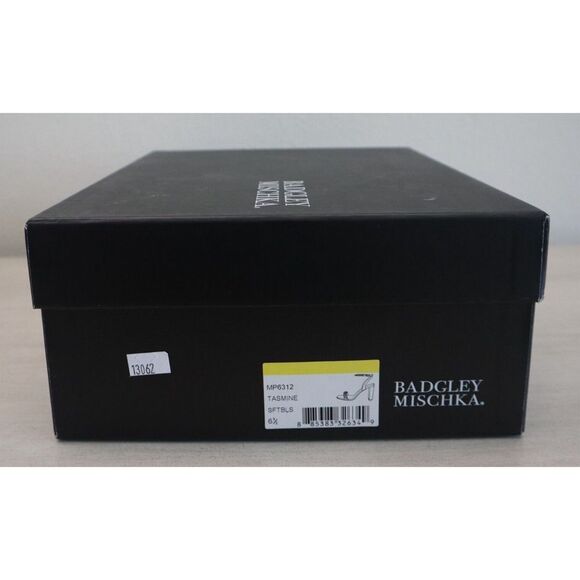 Badgley Mischka MP6312 Sz 6.5 Soft Blush Tasmine Embellished Block Heels $245 - Picture 12 of 12